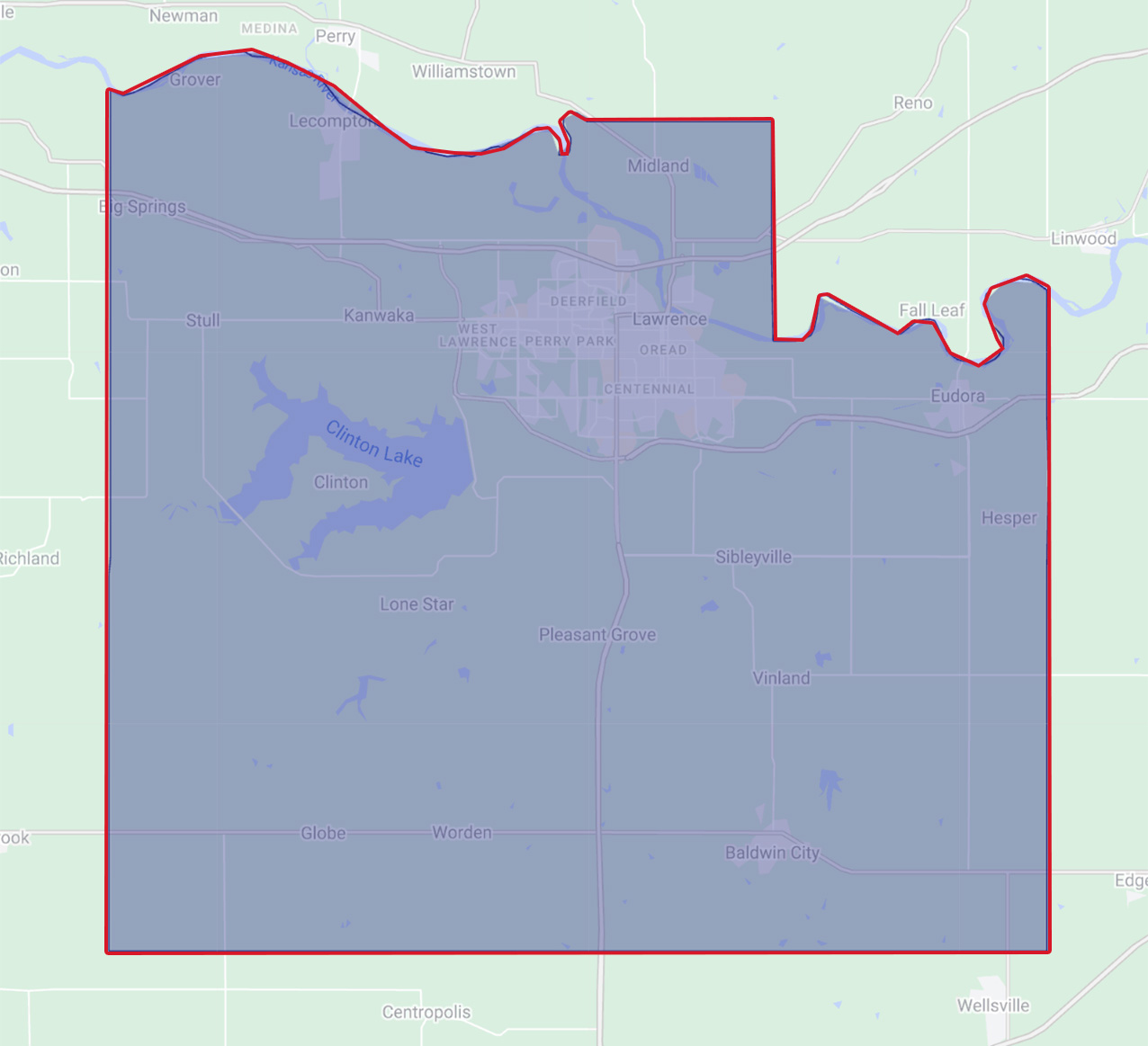 ems lawrence location map
